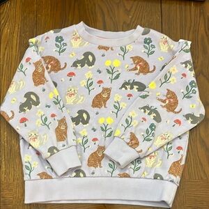 Mini Boden Purple and Red Woodland Animal Sweatshirt